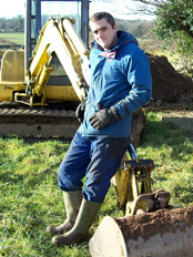 Luke at work on the farm Luke at work on the farm